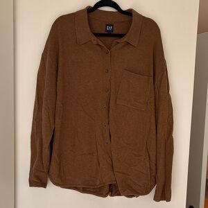 GAP Brown Button-Up Cardigan